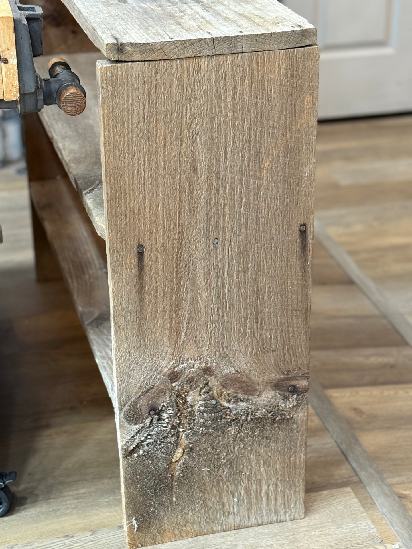 Wooden Bucket Shelf