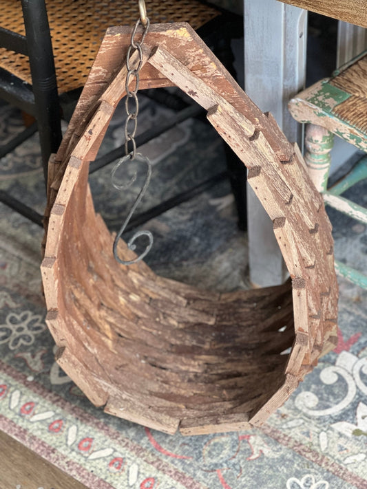 Wooden Hanging Basket - The Mustard Seed Collection, The Seed