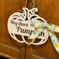 Wooden Pumpkin Door Hanger - The Mustard Seed Collection, The Seed