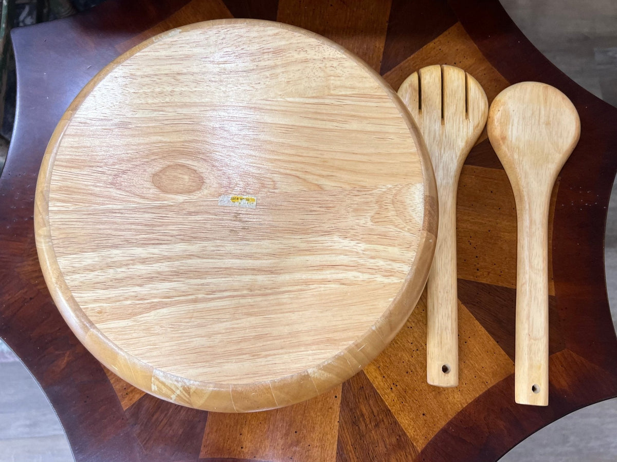 Wooden Salad Bowl Set 