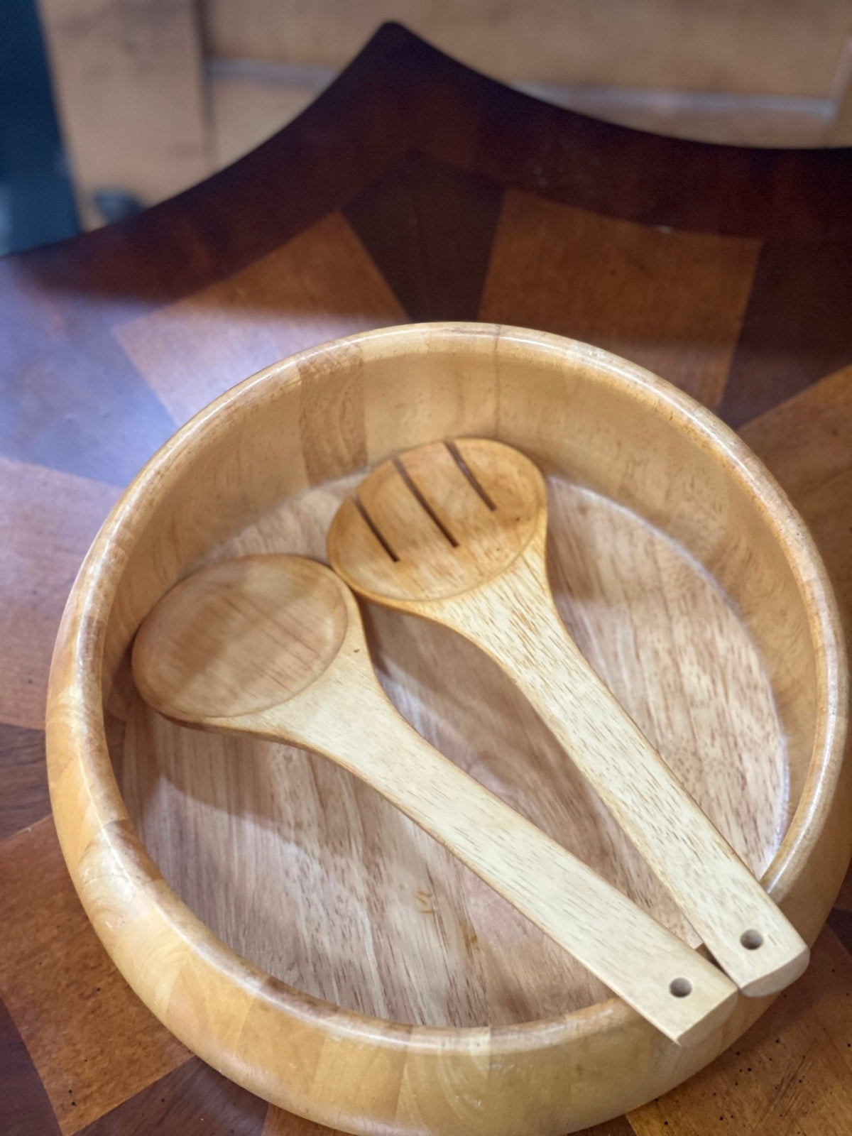 Wooden Salad Bowl Set 