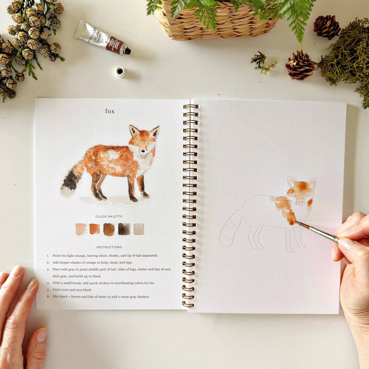 Woodland watercolor workbookcraft