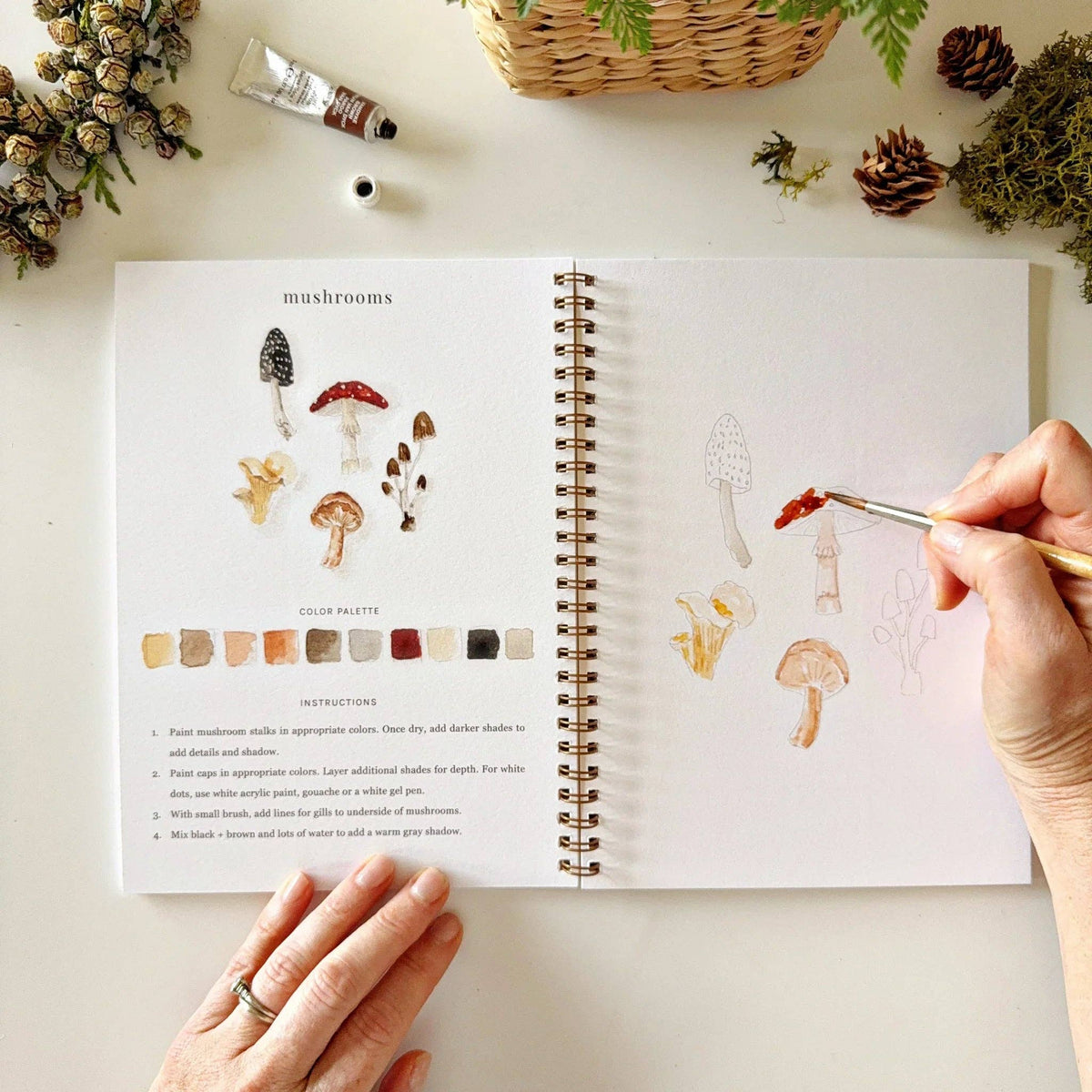 Woodland watercolor workbookcraft