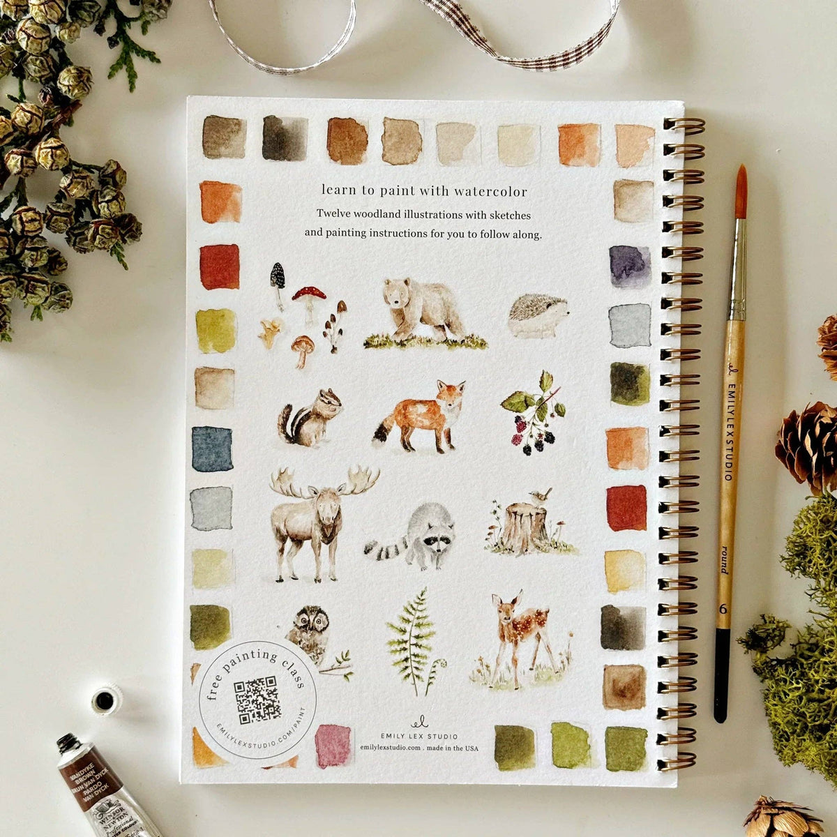 Woodland watercolor workbookcraft