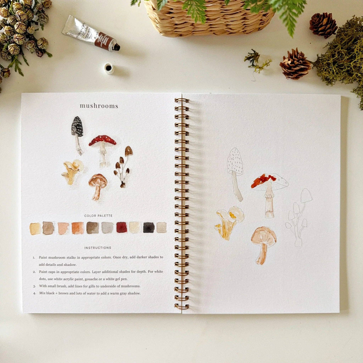 Woodland watercolor workbookcraft
