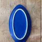 World Ceramic Cobalt Blue Oval Side Dish (1.5" x 7.25" x 4") 