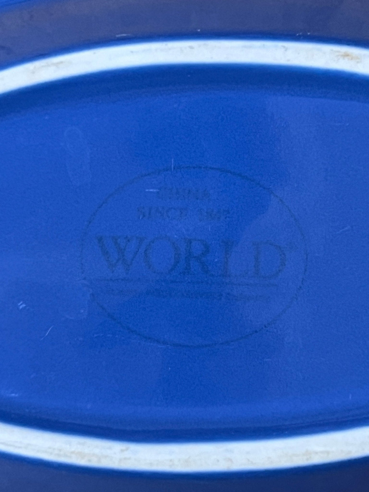 World Ceramic Cobalt Blue Oval Side Dish (1.5" x 7.25" x 4") 