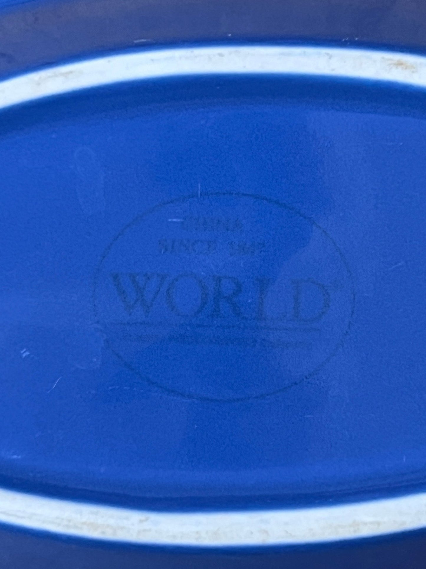 World Ceramic Cobalt Blue Oval Side Dish (1.5" x 7.25" x 4")