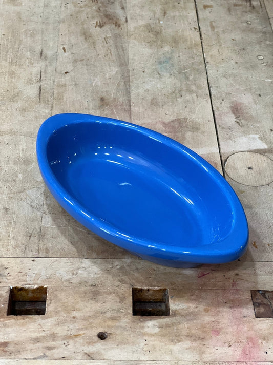 World Ceramic Cobalt Blue Oval Side Dish (1.5" x 7.25" x 4") - The Mustard Seed Collection, The Seed