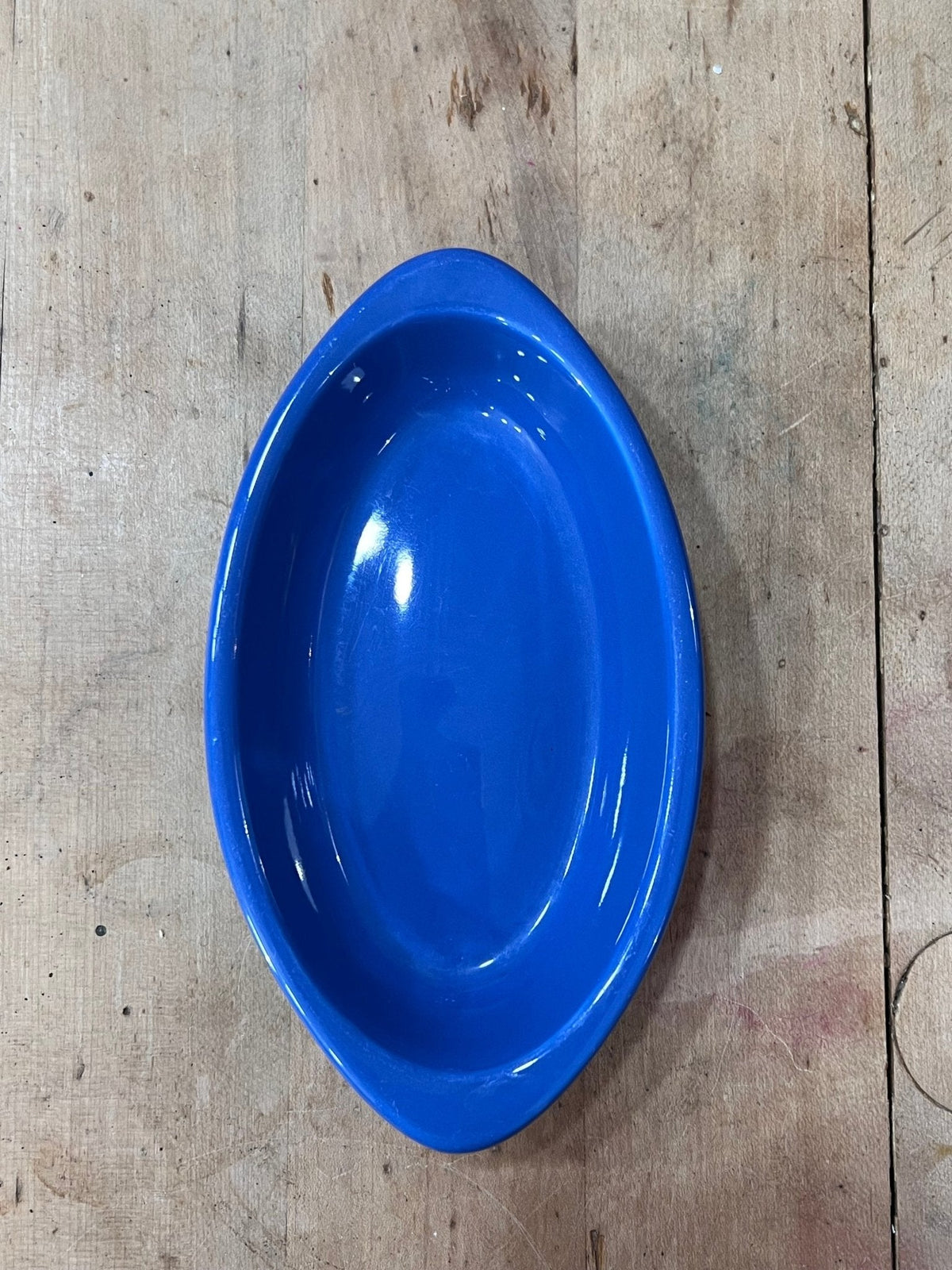 World Ceramic Cobalt Blue Oval Side Dish (1.5" x 7.25" x 4") 