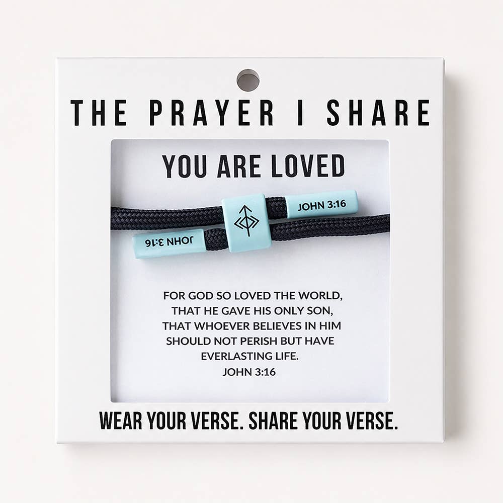 YOU ARE LOVED Christian Cord Bracelet, Faith Gifts The Prayer I Share