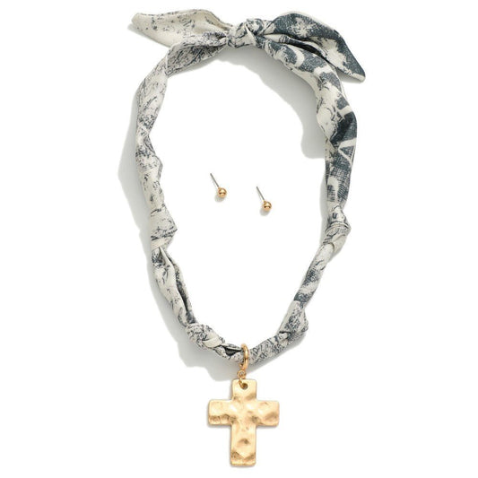 Zebra Bandana Necklace - The Mustard Seed Collection, The Seed