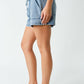 Zion Soft-Wash Stretch-Denim Utility Shorts: DISTRESSED DENIM / S:M:L (2:2:2) Mono B