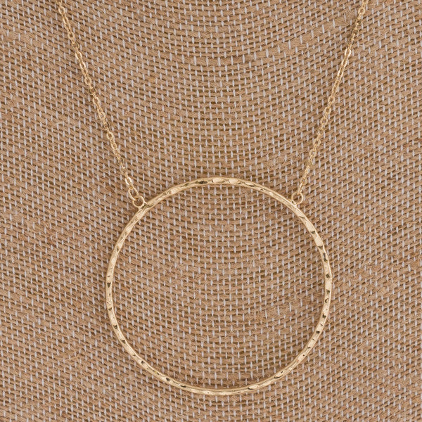 Hammered Open Circle Pendant Necklace Judson