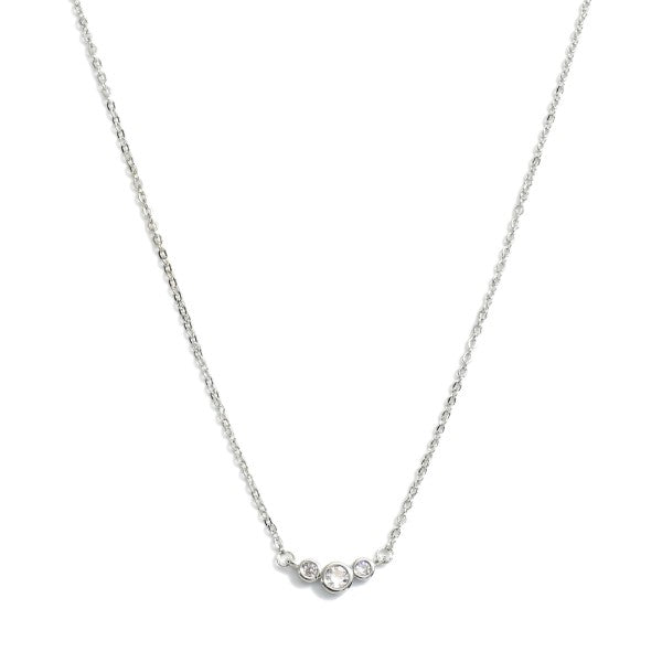Dainty Chain Link Necklace With Fixed Cubic Zirconia Accent Judson