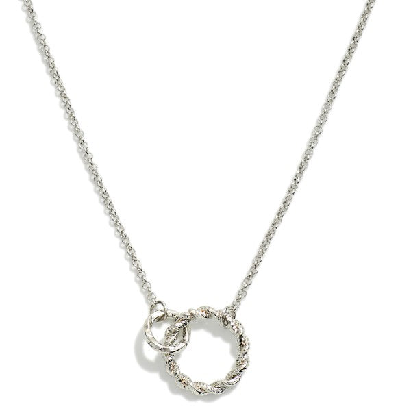 Chain Link Necklace Featuring Linked Circular Pendants Judson