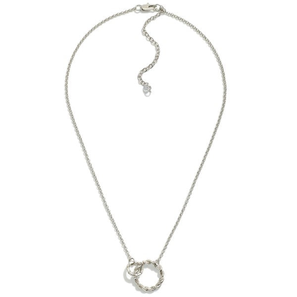 Chain Link Necklace Featuring Linked Circular Pendants Judson