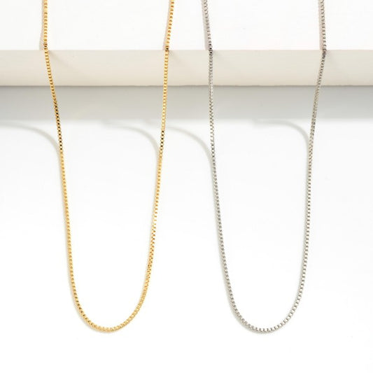 Dainty Square Chain Link Necklace