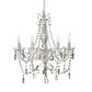 5 Light Crystal White Chandelier