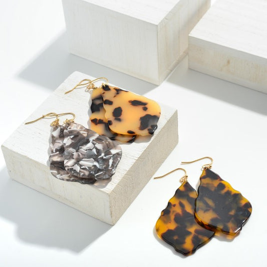 Arabesque Resin Drop Earring