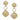 Quilted Linked Diamond Drop Earrings Judson