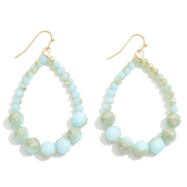 Beaded Teardrop Earrings Turquoise