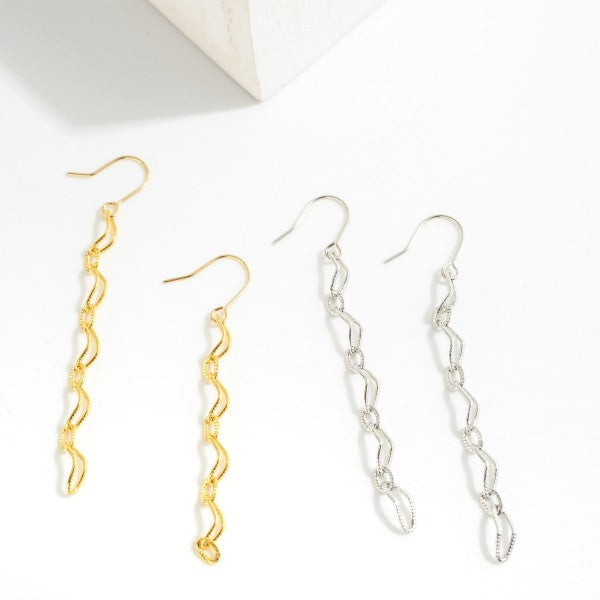 Dainty Paperclip Metal Chain Link Earrings