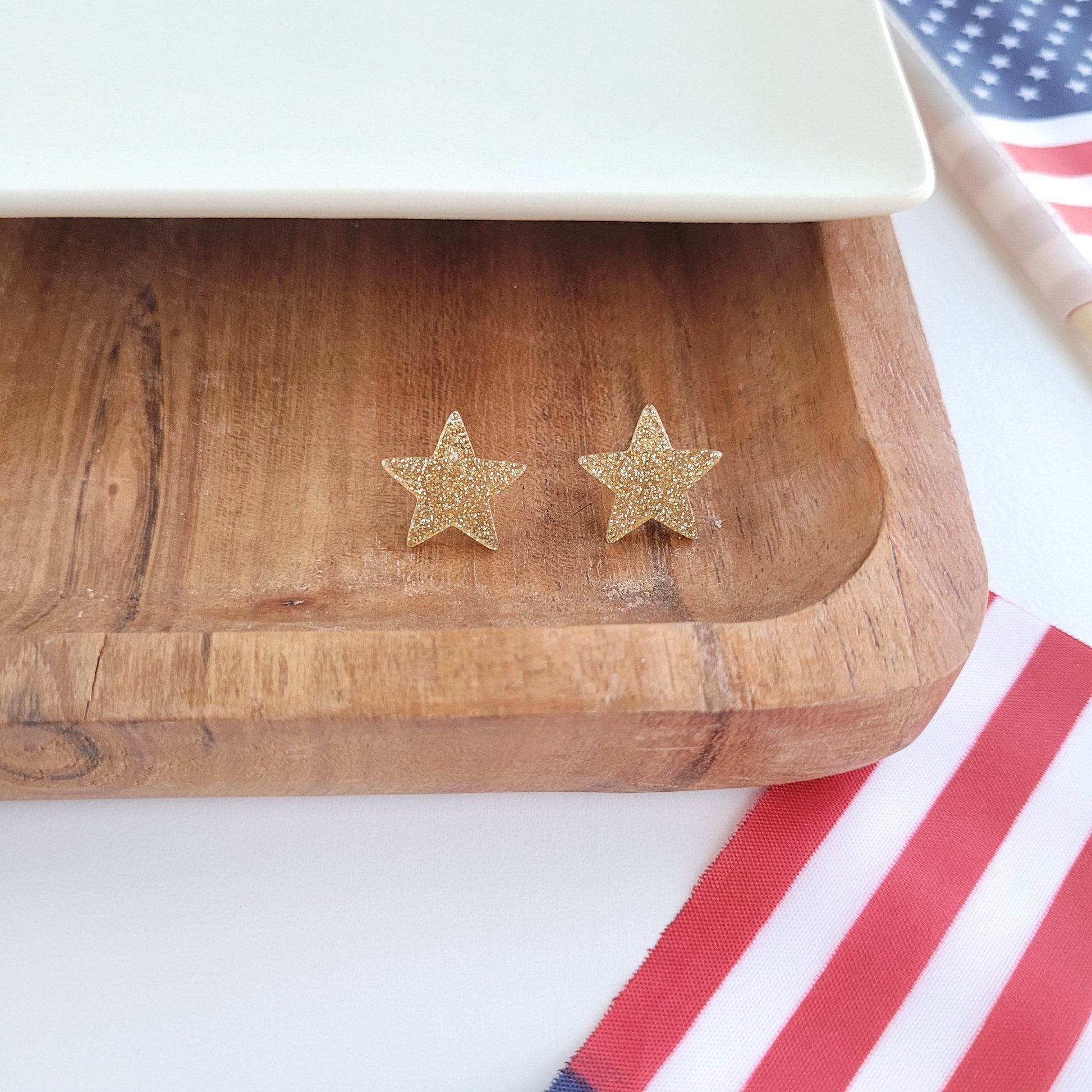 Sparkle Star Studs - Gold