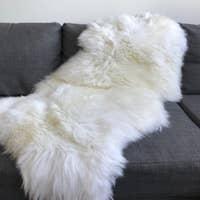 Top Quality XL British White Sheepskin Rug 100%