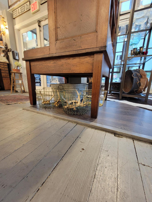 Antique Large Light Green Egg Basket