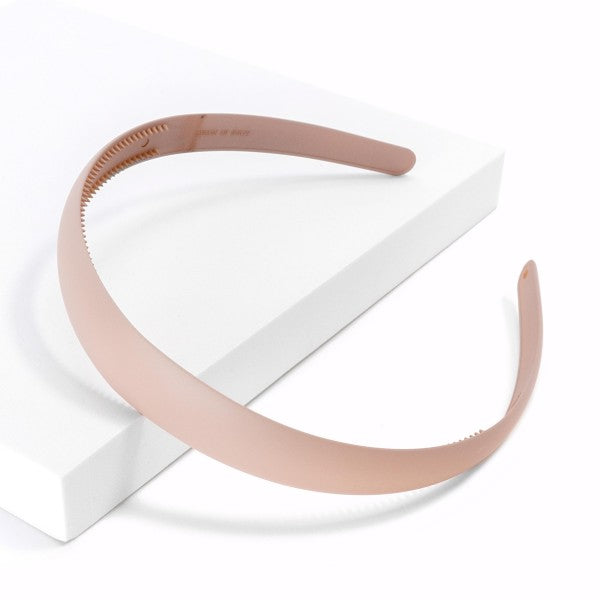 Tapered Coated Acrylic Headband Beige