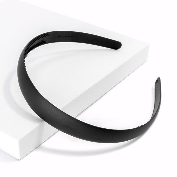 Tapered Coated Acrylic Headband Black