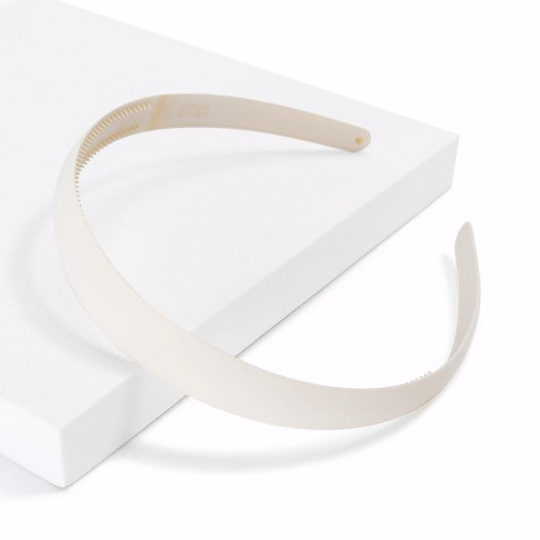 Tapered Coated Acrylic Headband Cream