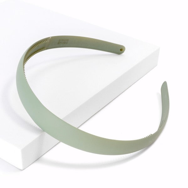 Tapered Coated Acrylic Headband Green