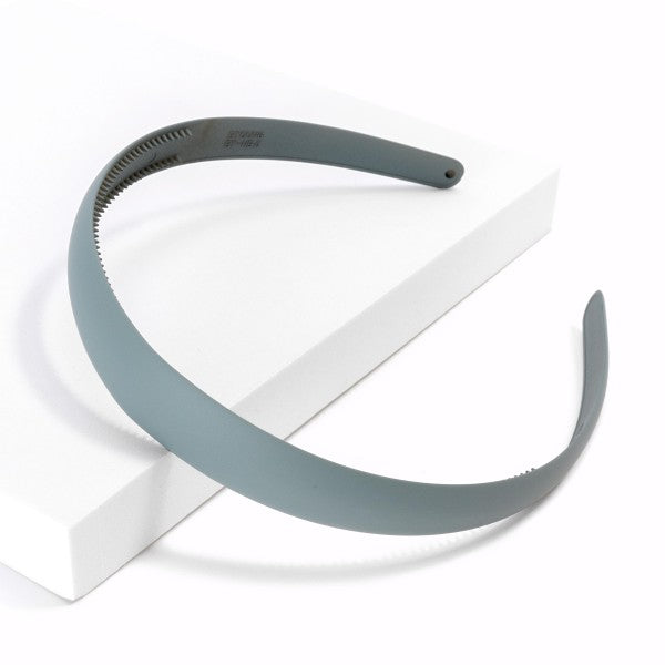 Tapered Coated Acrylic Headband Gray