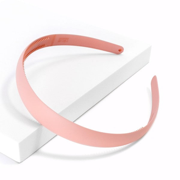 Tapered Coated Acrylic Headband Pink