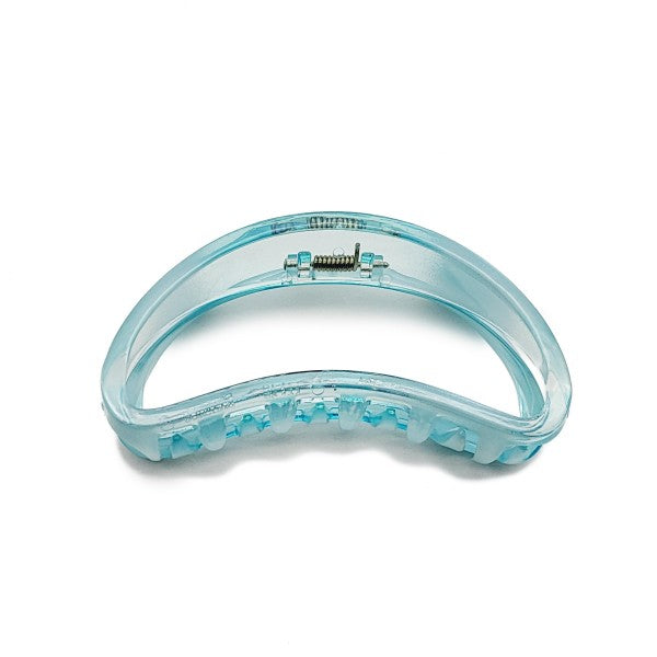 Frosted Half Moon Acrylic Claw Hair Clip Aqua