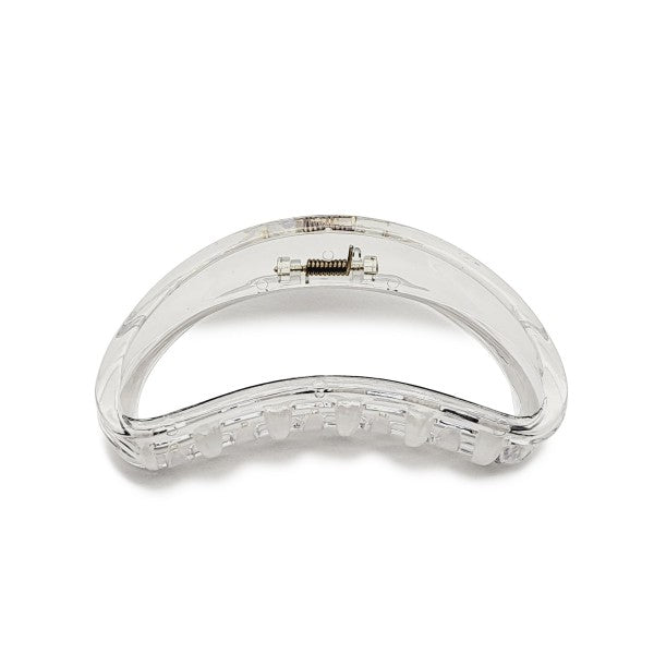 Frosted Half Moon Acrylic Claw Hair Clip Clear