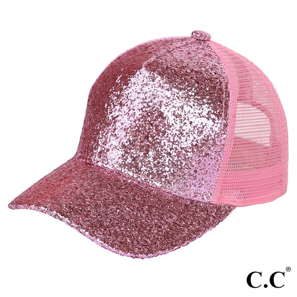 C.C Glitter Trucker Cap Pink