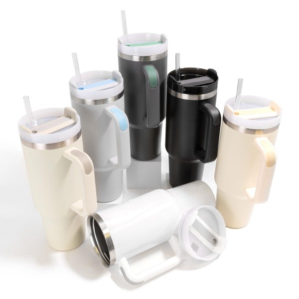 40oz Double Wall Stainless Steel Vacuum Tumbler With Handle