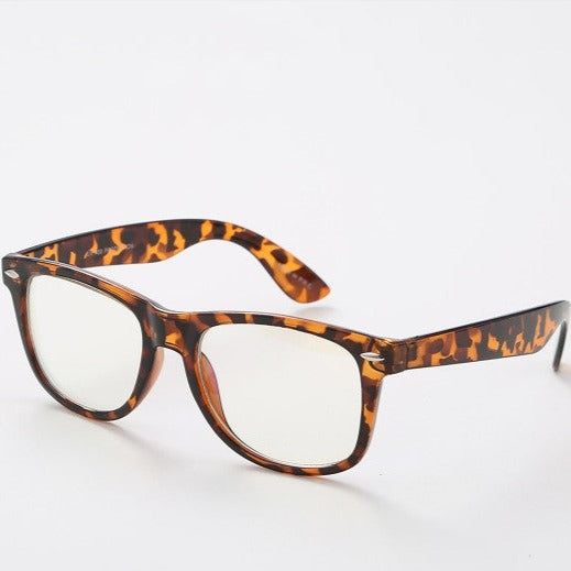 Simple Frame Blue Light Computer Glasses Tortoise