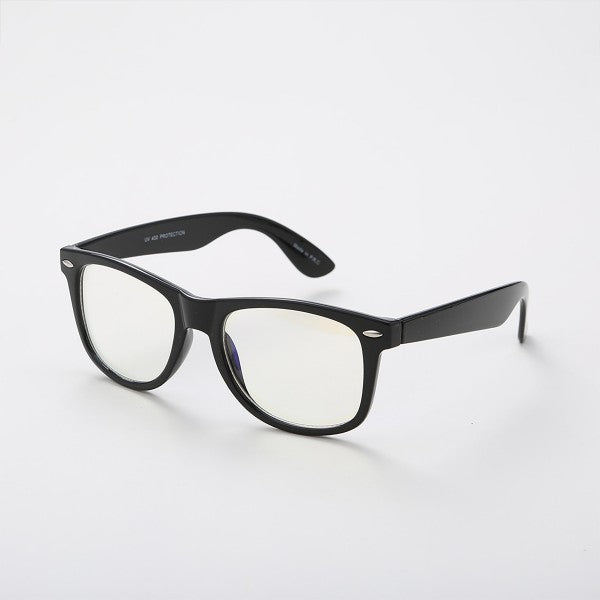 Simple Frame Blue Light Computer Glasses Black