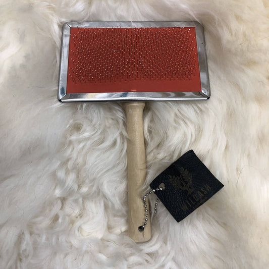 Wildash London - Sheepskin Brush Slicker Brush | Sheepskin Care