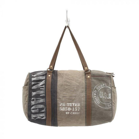 Myra VINTAGE "USA" PRINT TRAVELLER BAG