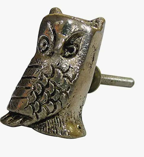 Metal Animal Knob Owl