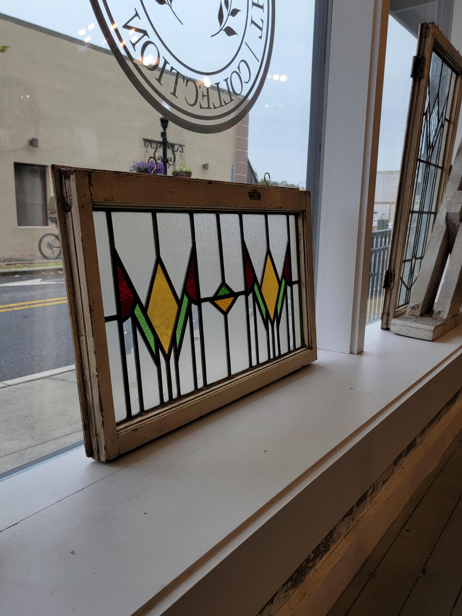 Long Stained Glass Window 32" x 20"