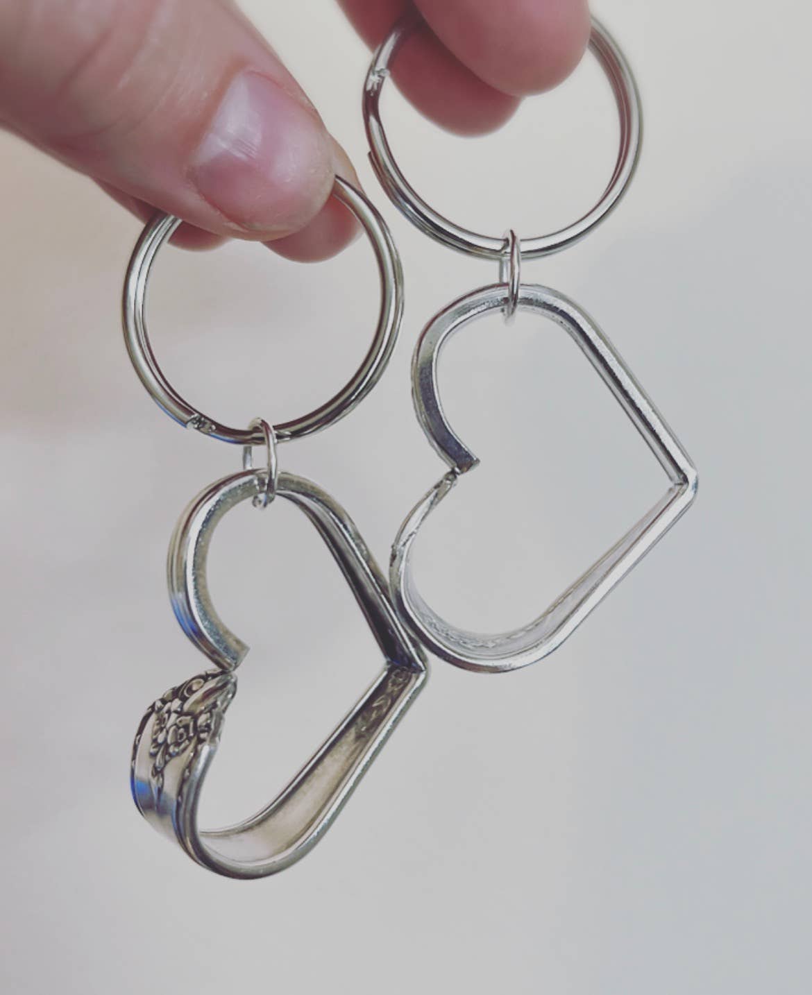 Floating Heart Spoon Keychain