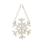 Distressed Wooden Snowflake Beaded Ornamentornament