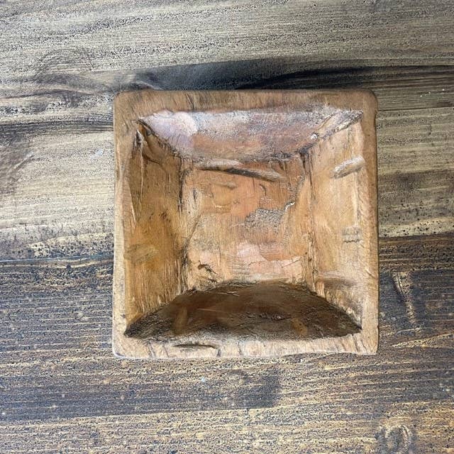 Petite Wood Square Bowl