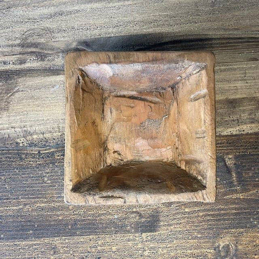 Petite Wood Square Bowl